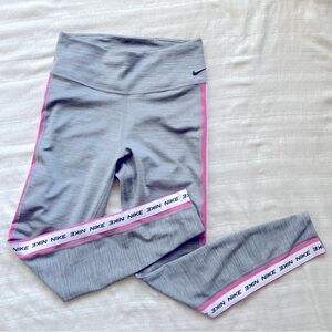 Nike Dri-Fit Leggings Small Running Workout Spring Summer Y2K Side Stripe